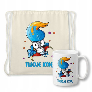 Plecak Worek + Kubek do przedszkola IMIĘ WZORY