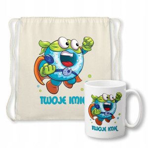 Plecak Worek + Kubek do przedszkola IMIĘ WZORY