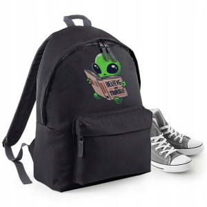 PLECAK Szkolny Młodzieżowy Czarny wzór ALIEN 02
