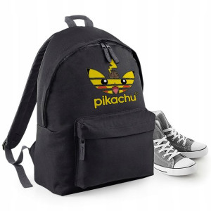 PLECAK Szkolny Młodzieżowy Czarny wzór PIKA 01