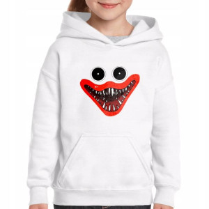 BLUZA Dziecięca z KAPTUREM Biała HUGGY WUGGY 152cm