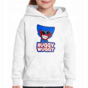 BLUZA Dziecięca z KAPTUREM Biała HUGGY WUGGY 152cm