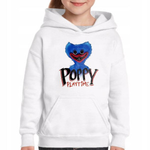 BLUZA Dziecięca z KAPTUREM Biała HUGGY WUGGY 164cm