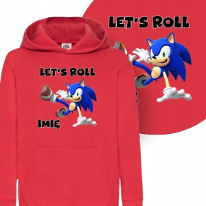Dziecięca Bluza Z Kapturem Sonic Własne Imię - 164