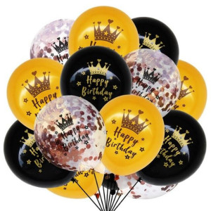 Zestaw Balonów Balon Urodziny Happy Birthday 15 Szt