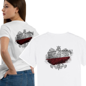KOSZULKA Damska PATRIOTYCZNA Orzeł FLAGA Wzory M