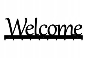 Welcome 90cm wieszak ścienny dekoracja wystrój dom