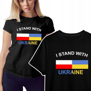 Koszulka Damska Solidarni Z Ukrainą Mix Wzory - S