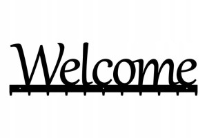 Welcome 100cm wieszak ścienny dekoracja domu