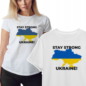 Koszulka Damska Solidarni Z Ukrainą Mix Wzory - L