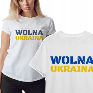 Koszulka Damska Wolna Ukraina Stop War Wzory - S
