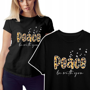 Koszulka T-shirt Damski Peace Be With You - Xxl