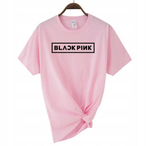 Koszulka T-shirt Damski Roz XS Różowy BLACKPINK 01
