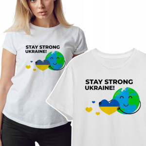 Koszulka Damska Wolna Ukraina Stop War Wzory - Xxl