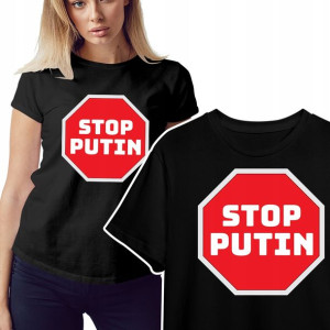 Koszulka Damska Wolna Ukraina Stop War Wzory - Xxl