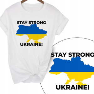 Koszulka Damska Wolna Ukraina Stop War Wzory - Xxl