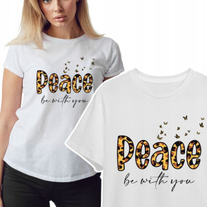 Modna KOSZULKA T-shirt Damski PEACE with You - XL