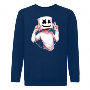 Bluza Kid Granatowa z długim rękawem Marshmello 01