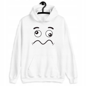 BLUZA Męska z kapturem BIAŁA Różne Wzory SMILE - M