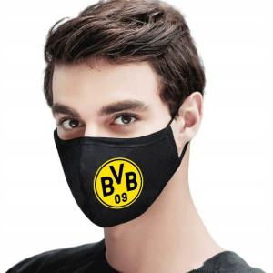 Maska Bawełniana Czarna Klub Borussia Dortmund 02