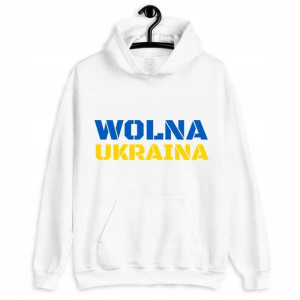Bluza Z Kapturem Wolna Ukraina Stop Wojnie - S
