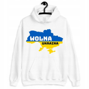 Bluza Z Kapturem Wolna Ukraina Stop Wojnie - S