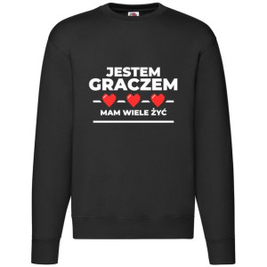 MĘSKA Bluza Śmieszny Prezent dla GRACZA Wzory - S