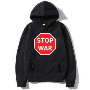 Męska Bluza Z Kapturem Anty War Stop Wojnie - L