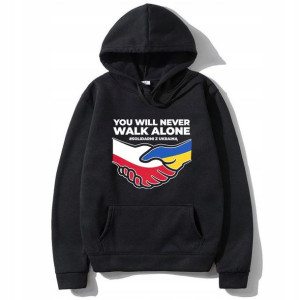 Męska Bluza Z Kapturem Solidarni Z Ukrainą - S