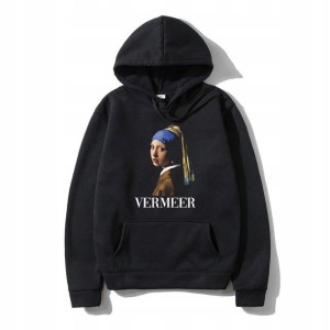 Męska Bluza Z Kapturem Sztuka Art Vermeer - Xxl