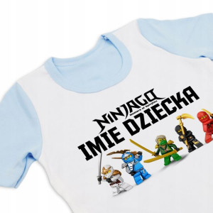 Piżama Niebieska Imię Lego Ninjago Wzory Mix 110cm