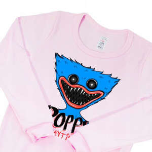 PIŻAMA RÓŻ 110cm POPPY Playtime HUGGY WUGGY Wzory