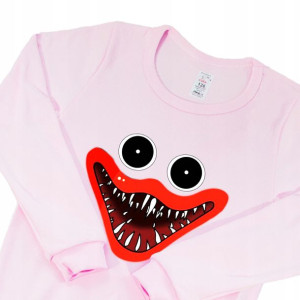 PIŻAMA RÓŻ 116cm POPPY Playtime HUGGY WUGGY Wzory