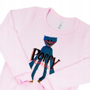 PIŻAMA RÓŻ 116cm POPPY Playtime HUGGY WUGGY Wzory