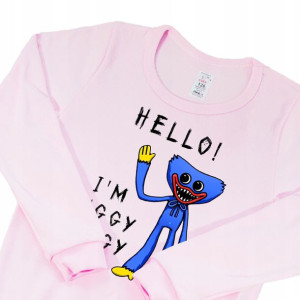 PIŻAMA RÓŻ 122cm POPPY Playtime HUGGY WUGGY Wzory