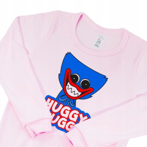 PIŻAMA RÓŻ 128cm POPPY Playtime HUGGY WUGGY Wzory