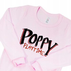 PIŻAMA RÓŻ 128cm POPPY Playtime HUGGY WUGGY Wzory