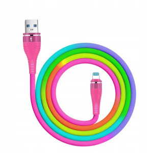 Kabel Lightning Szybkie ładowanie 1.8m OMBRE Tęcza