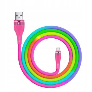 Kabel Micro USB Szybkie ładowanie 1.8m OMBRE Tęcza