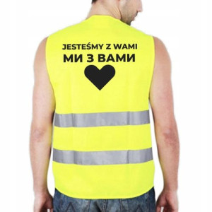 KAMIZELKA Odblaskowa SOLIDARNI Z UKRAINĄ Wzory - L