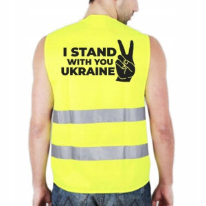 KAMIZELKA Odblaskowa SOLIDARNI Z UKRAINĄ Wzory - L