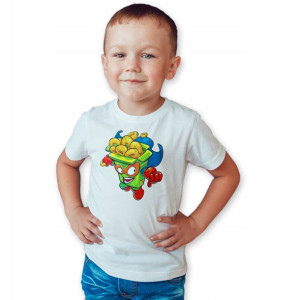Chłopięcy T-shirt Biały Super Zings Wzory 158-164