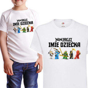 Koszulka Dziecięca Własne Imię Lego Ninjago 122 Cm