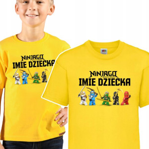 Koszulka Dziecięca Własne Imię Lego Ninjago 134 Cm
