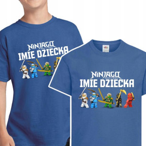 Koszulka Dziecięca Własne Imię Lego Ninjago 134 Cm
