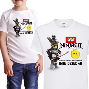 KOSZULKA DZIECIĘCA Własny Druk LEGO NINJAGO 134cm