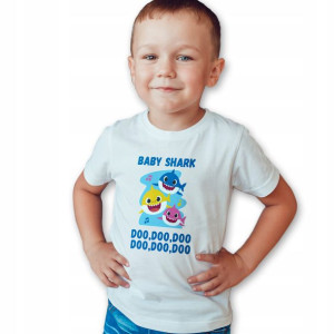 Koszulka z nadrukiem Dziecięca 116cm BABY SHARK 01