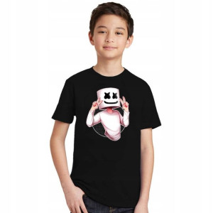 Koszulka T-shirt Dziecięcy Czarny Marshmello 01