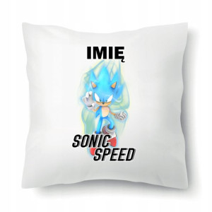 PODUSZKA 40x40 Twoje IMIĘ SONIC Wiele WZORÓW