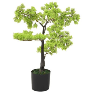 Sztuczne bonsai z cyprysu, z doniczką, 60 cm, zielone